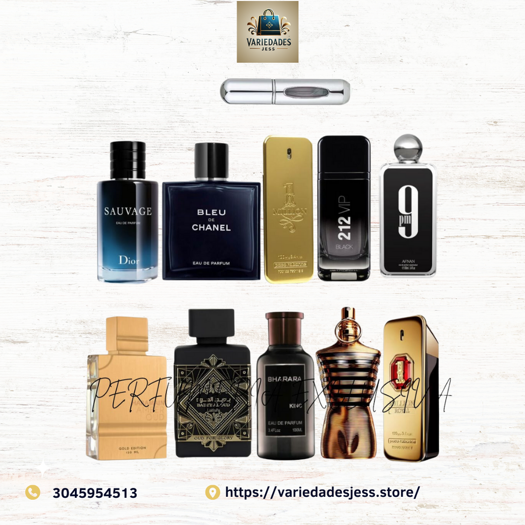 ✨ Kit Exclusivo de 10 Perfumes Premium + Perfumero de Regalo ✨