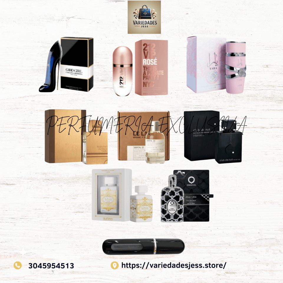 ✨ Kit Exclusivo de 8 Perfumes Premium + Perfumero Recargable de Regalo ✨