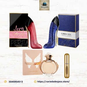 ✨ Kit Exclusivo de Perfumería - Good Girl Very Glam + Good Girl Glitter + Olympea + Perfumero Recargable ✨